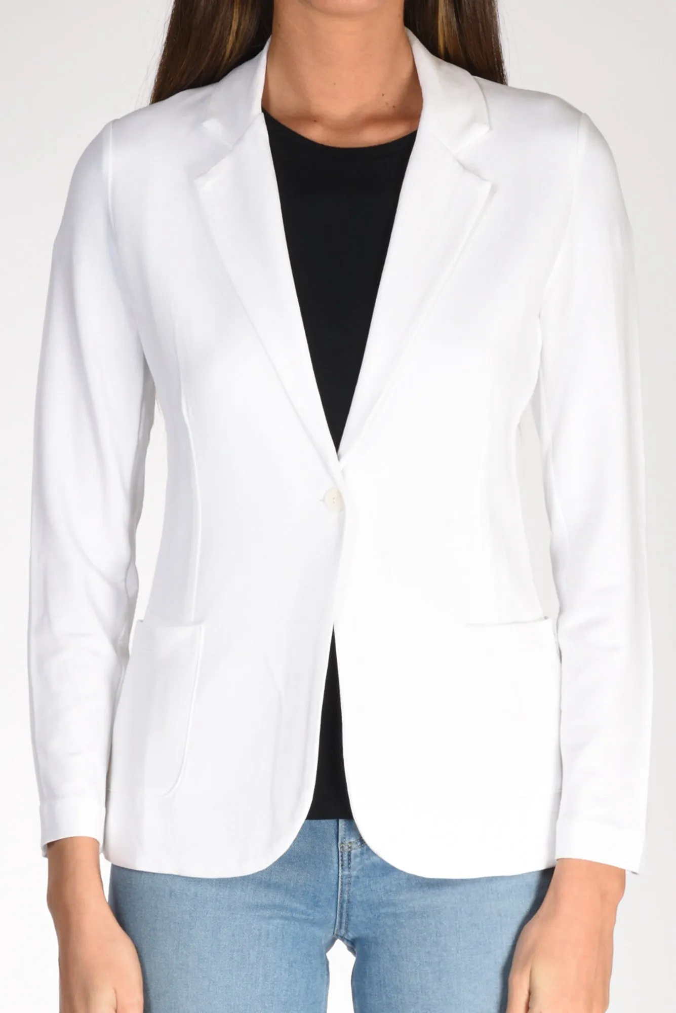 Majestic Filatures Paris Blazer Tessuto Bianco Donna