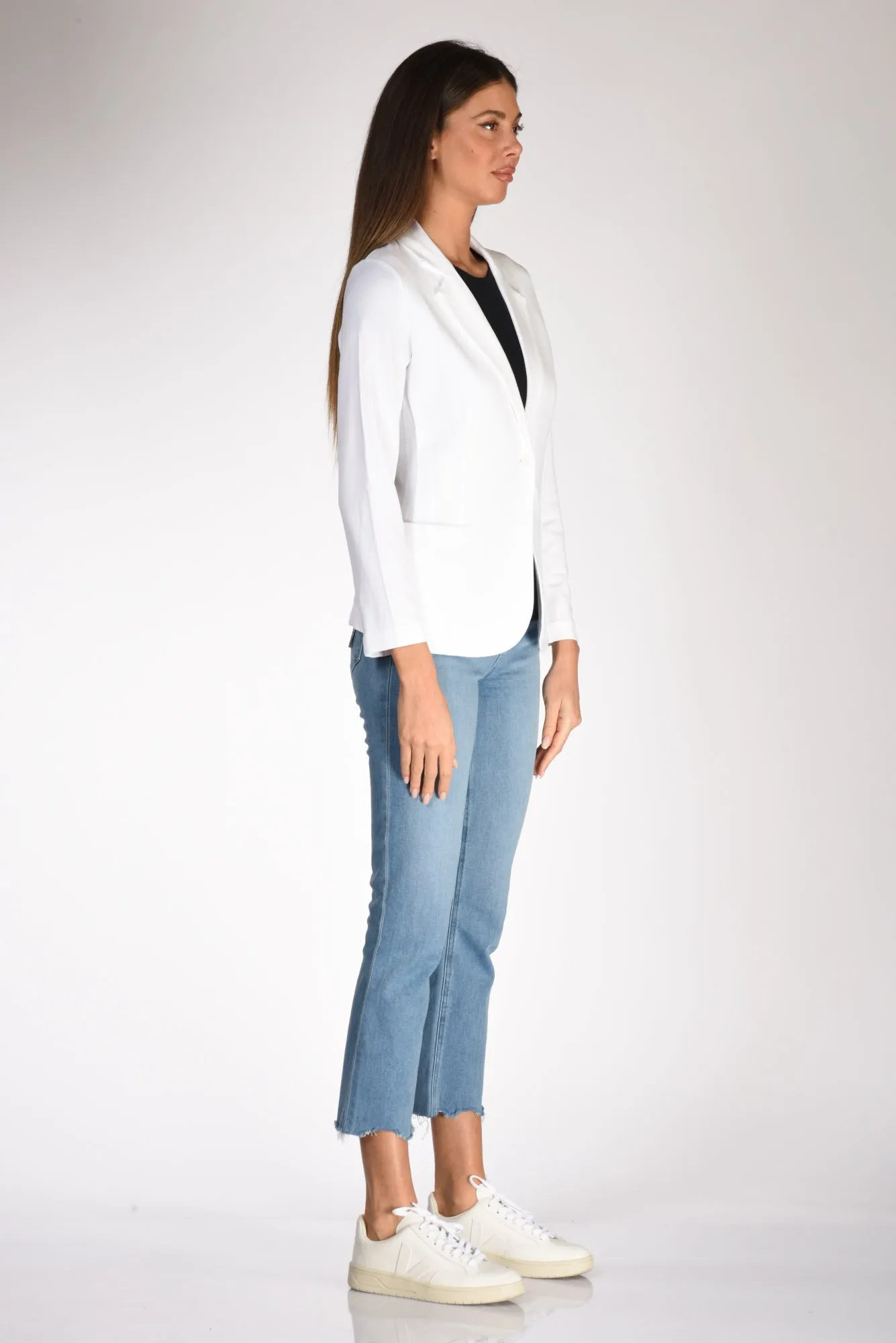 Majestic Filatures Paris Blazer Tessuto Bianco Donna