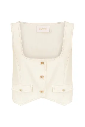 Marci Vest Cream