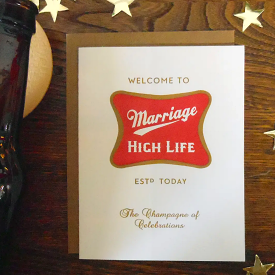 Marriage High Life Wedding Card