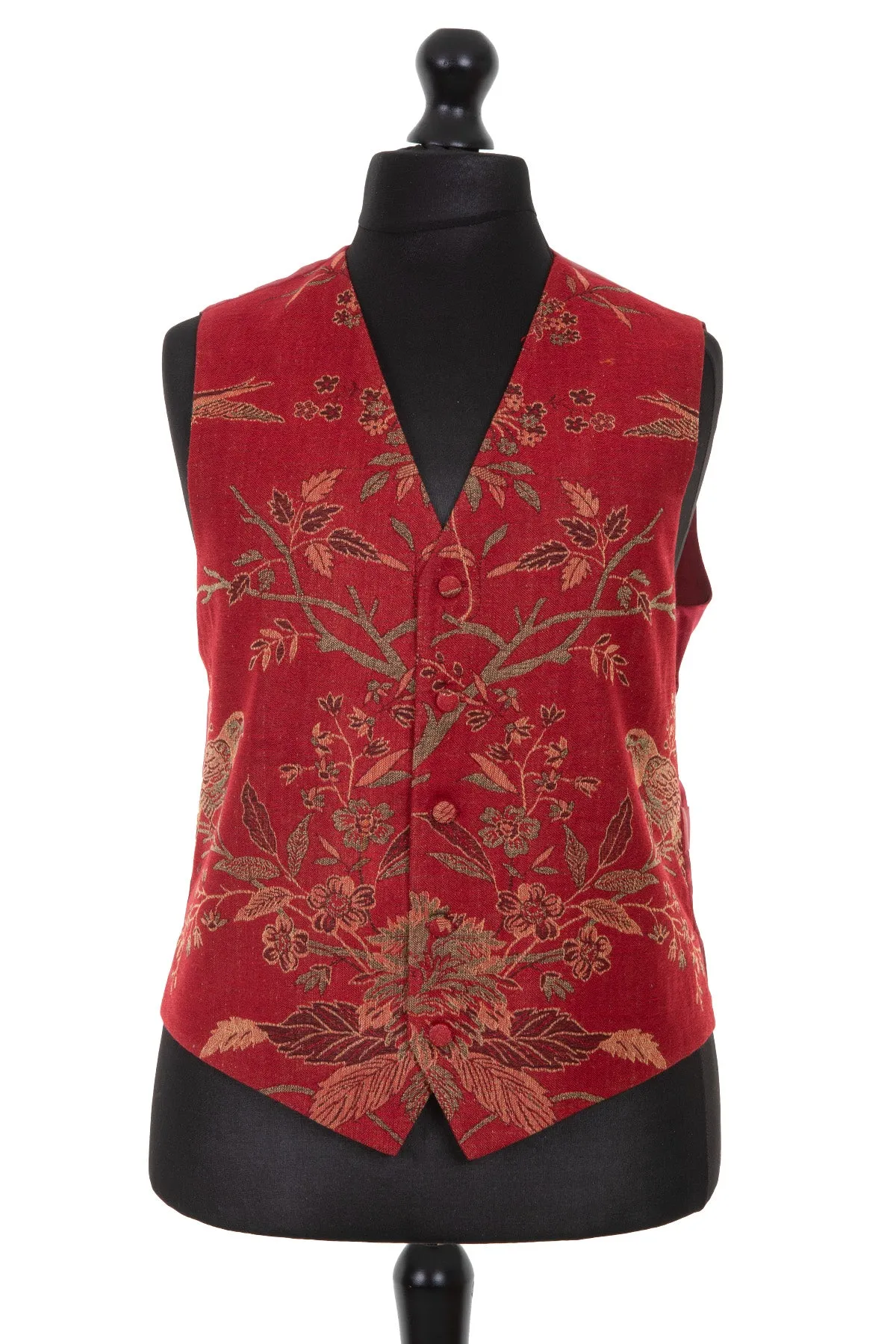 Mens Waistcoat in Rich Ruby