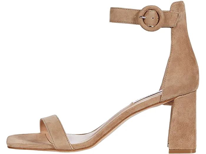 Natural suede Reverie sandal heel