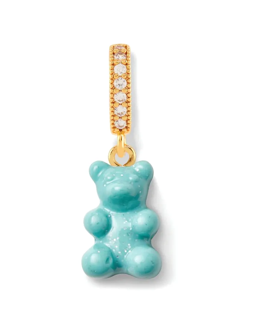 Nostalgia Bear Glitter Pendant, Crystal Connector