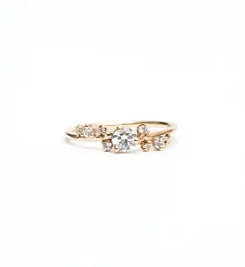 Organic Crossover Diamond Ring