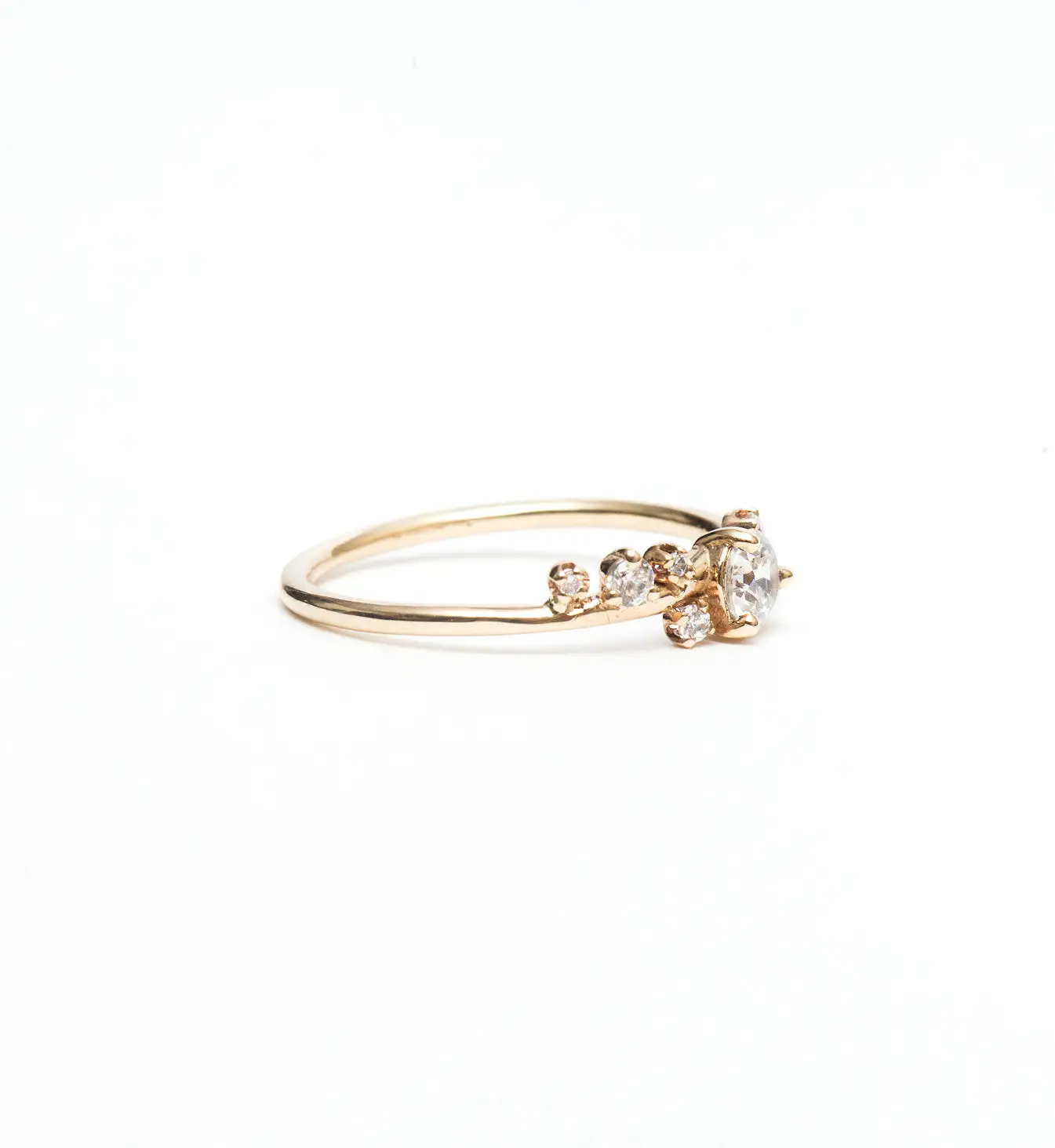 Organic Crossover Diamond Ring