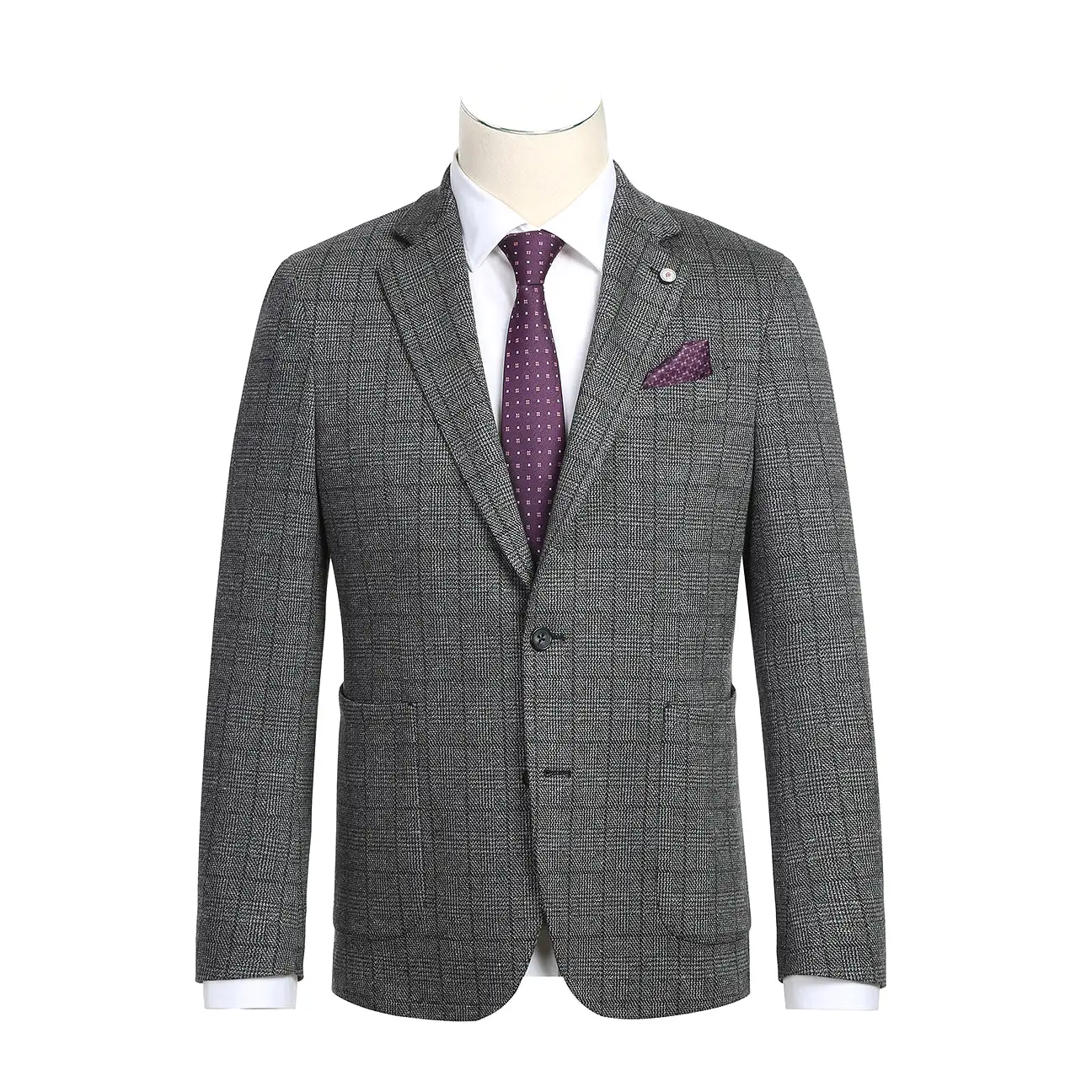 Pellagio Men's Half Canvas Gray Blazer PF23-4