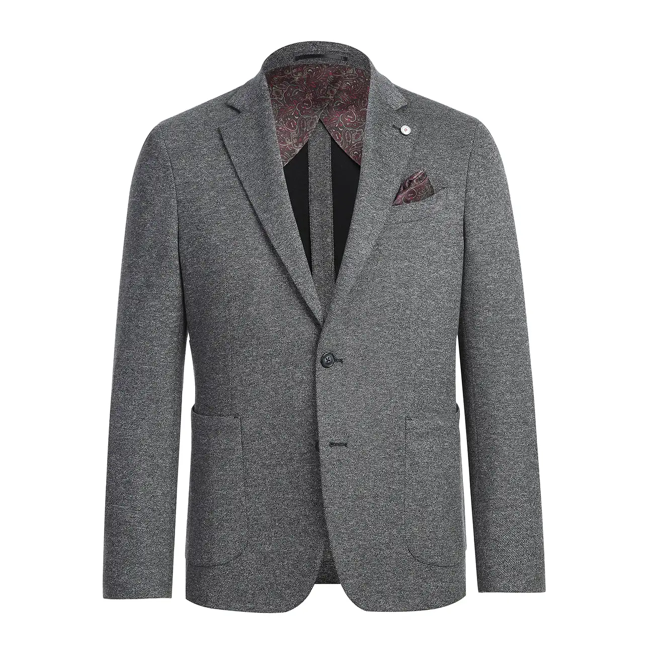 Pellagio Men's Half Canvas Gray Blazer PF23-6