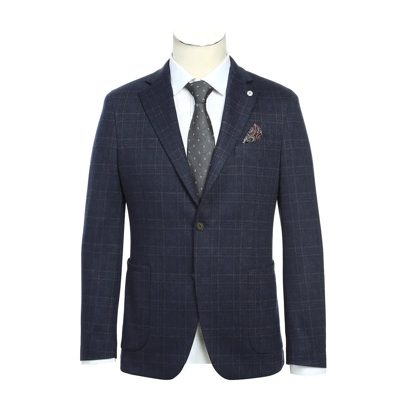 Pellagio Men's Half Canvas Navy Blazer PF23-14