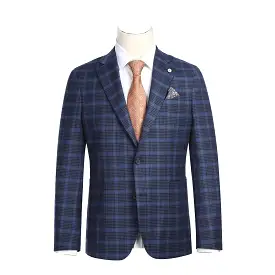 Pellagio Men's Half Canvas Royal Blue Blazer PF23-2