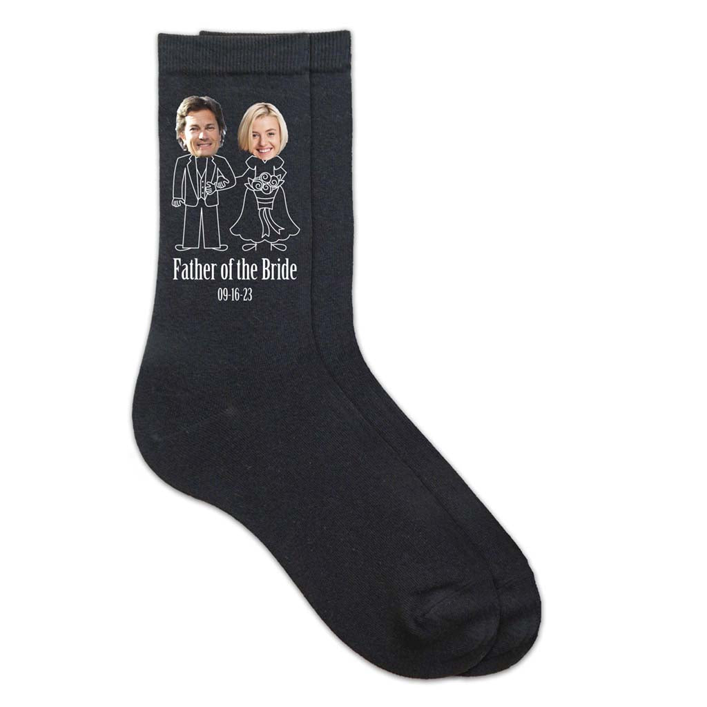 Personalized Father Of The Bride Socks with Photos