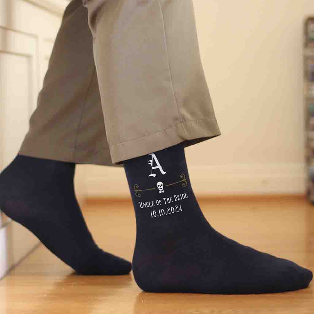 Personalized Gothic Groomsmen Socks for the Wedding Party