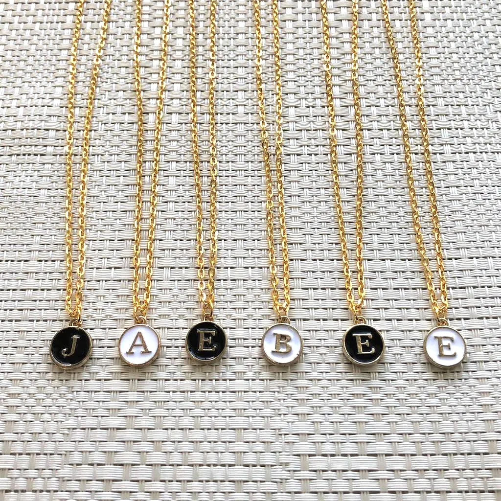 Personalized Initial Pendant Gold Necklace