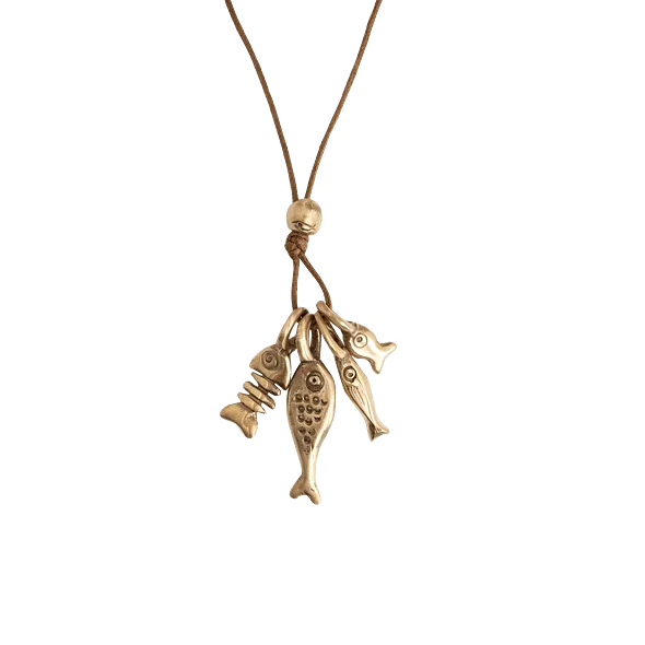 Pesci Che Volano Catch Of The Day Bronze Pendant