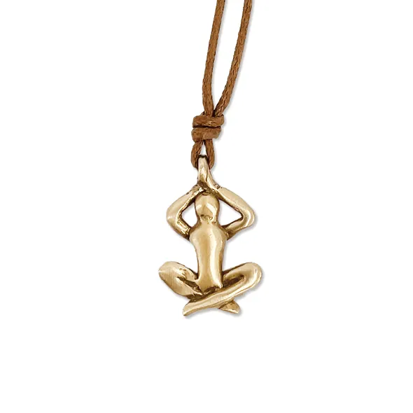 Pesci Che Volano Lotus Bronze Yoga Pendant