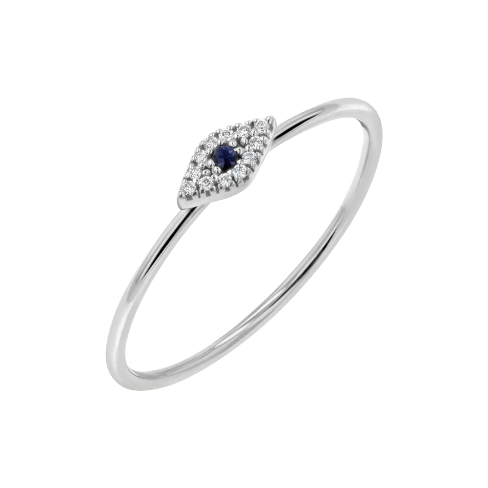 Petit Evil Eye Diamond Ring