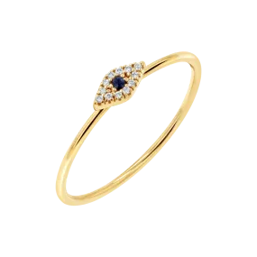 Petit Evil Eye Diamond Ring