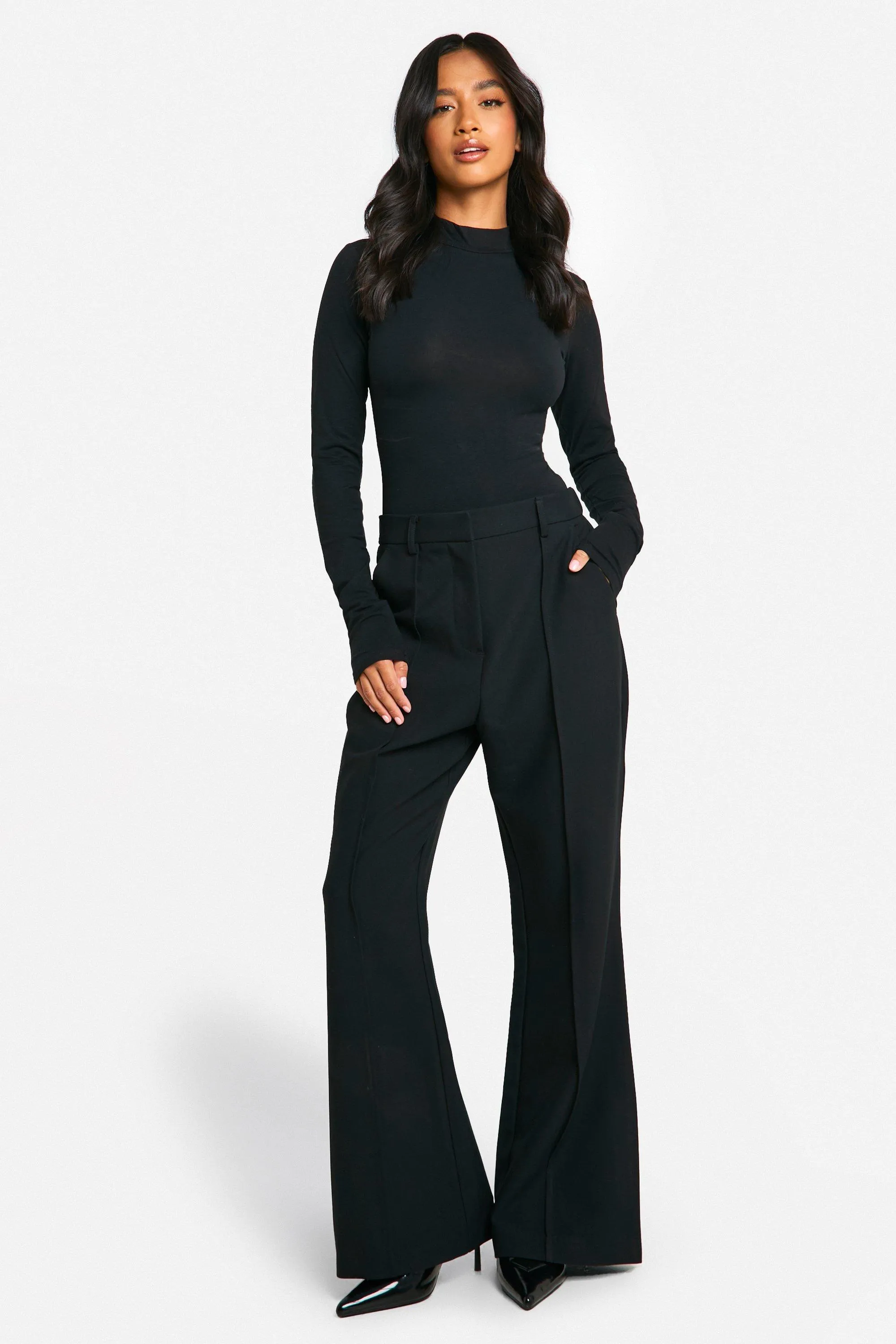 Petite Flare Leg Dress Pants