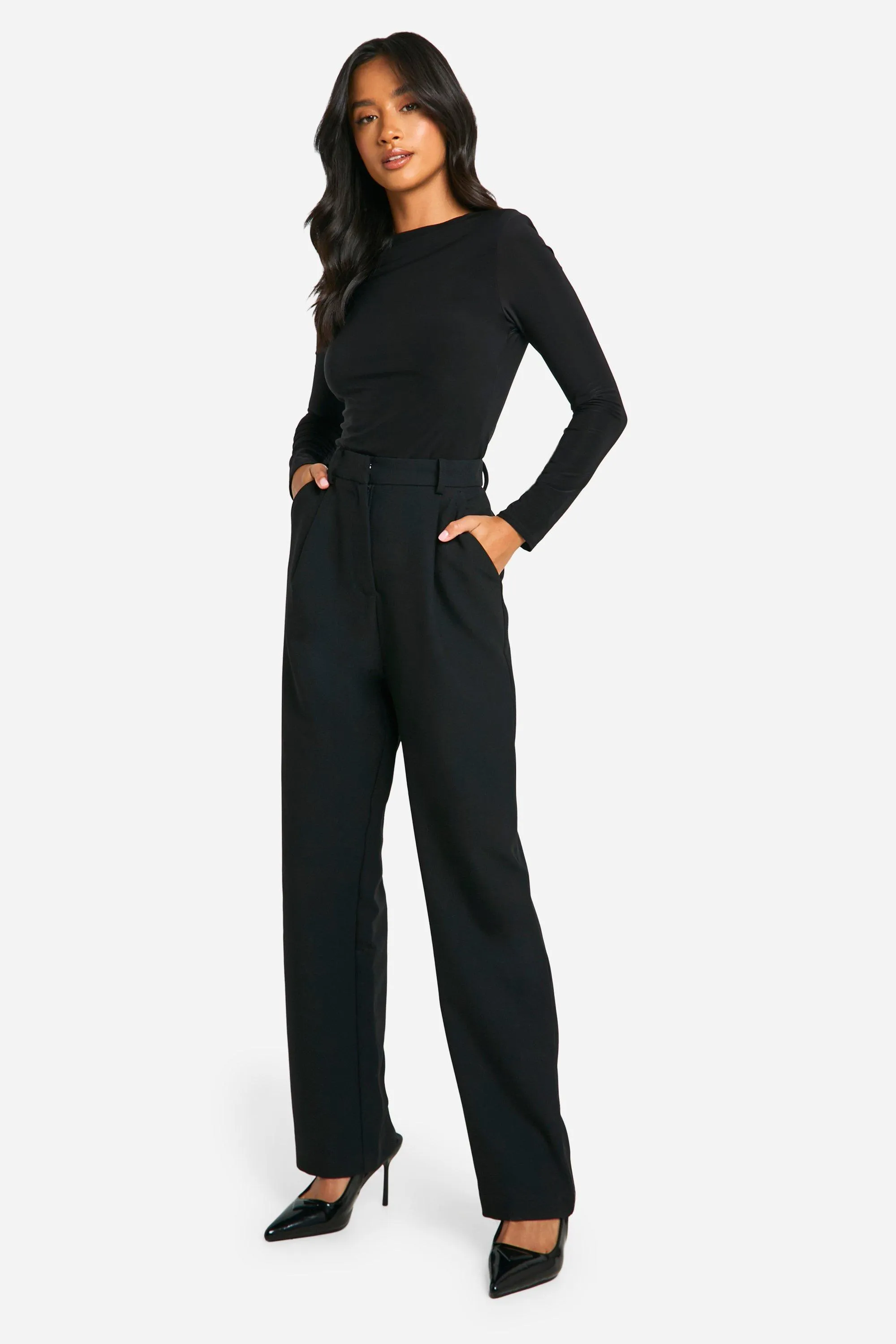 Petite Straight Leg Dress Pants