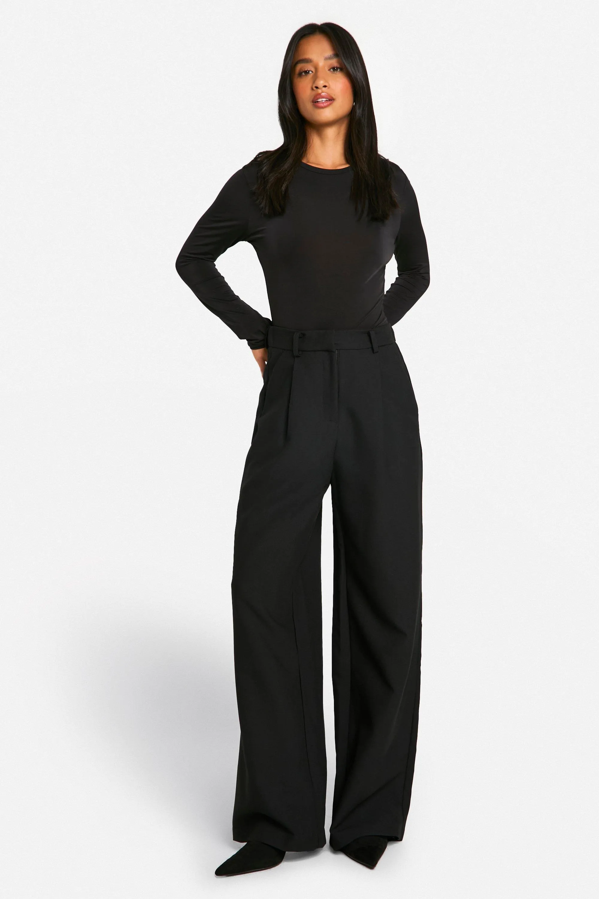 Petite Wide Leg Dress Pants