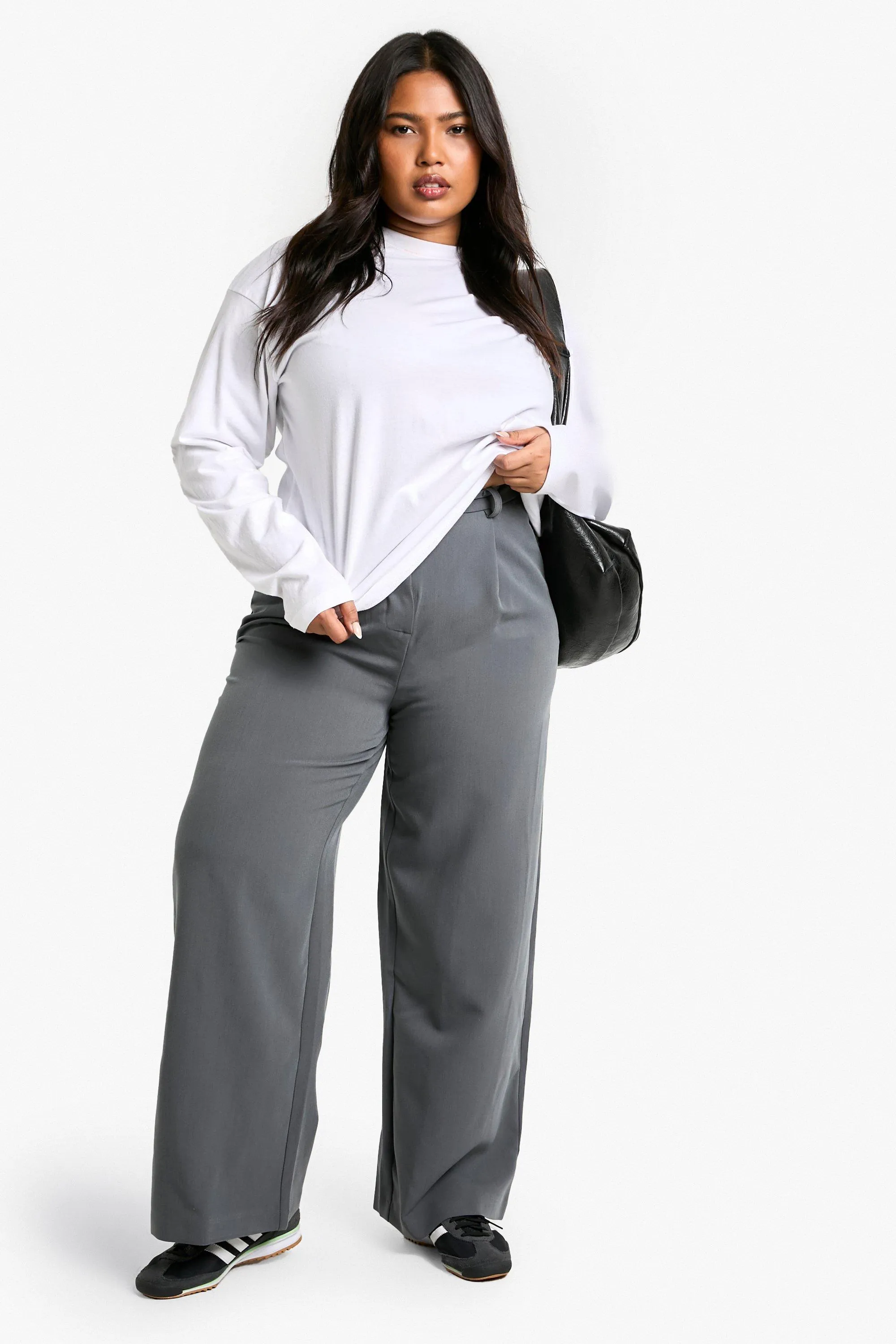 Plus Wide Leg Dress Pants