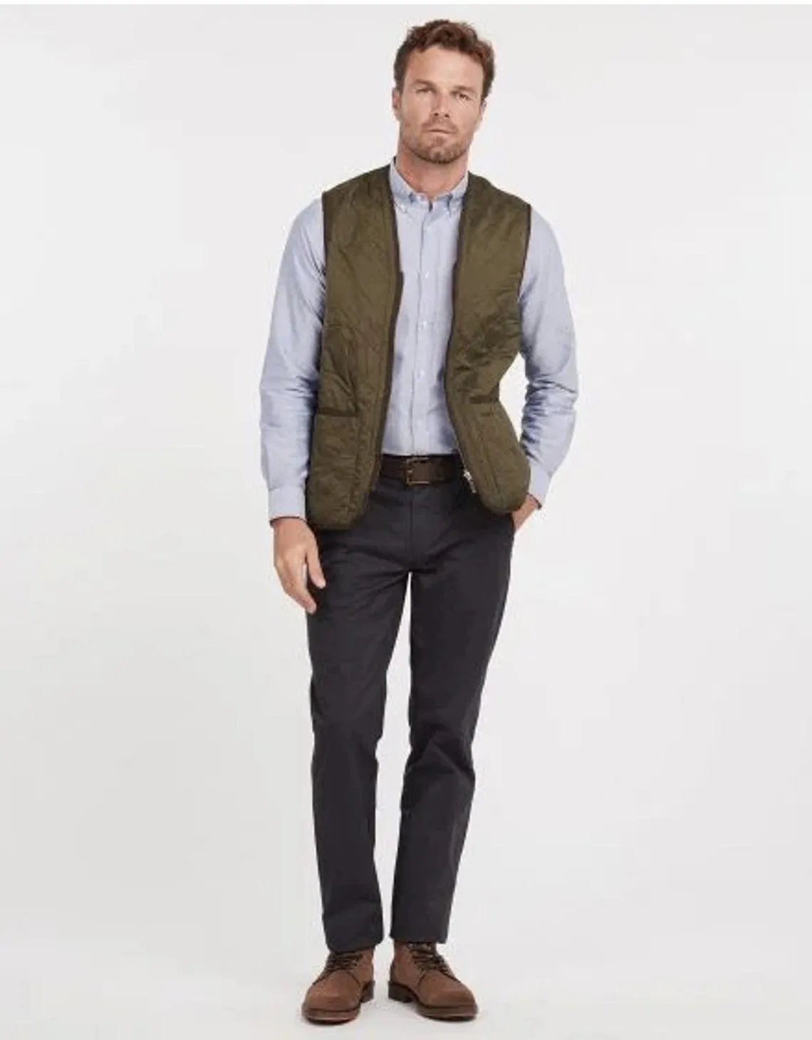 POLARQUILT WAISTCOAT/ZIP-IN LINER OLIVE