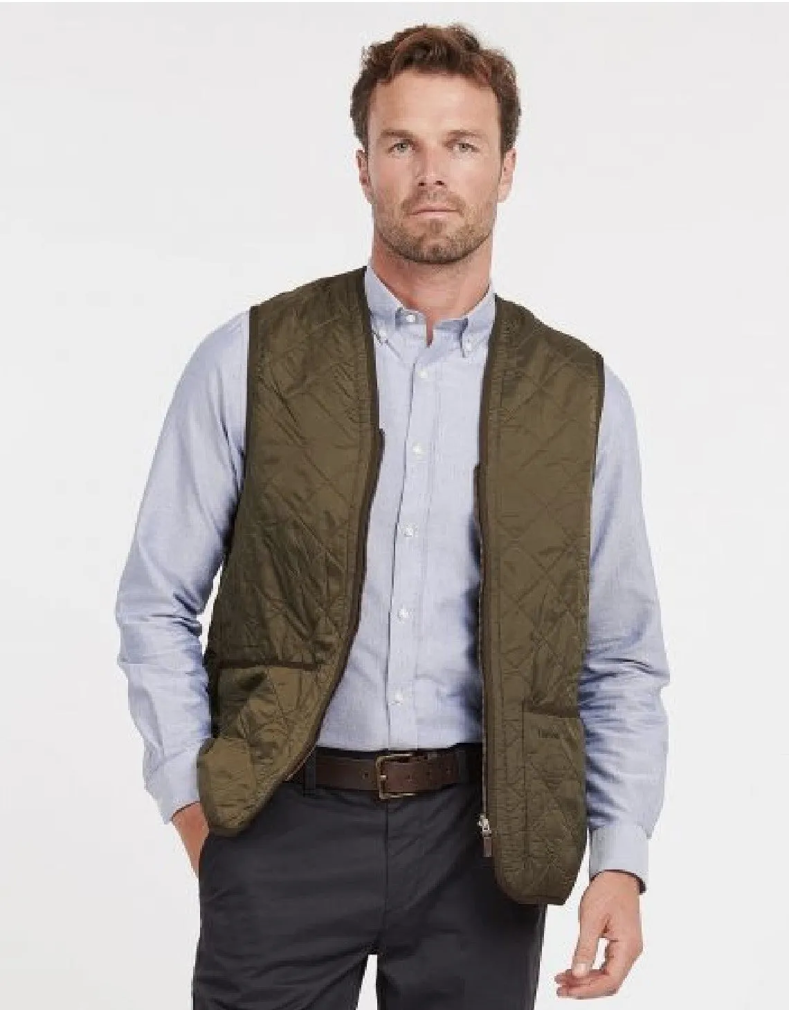 POLARQUILT WAISTCOAT/ZIP-IN LINER OLIVE