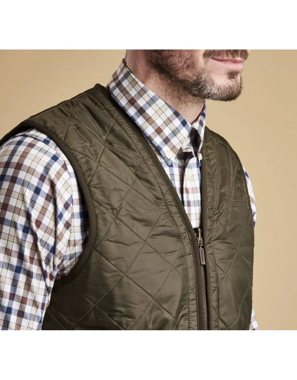 POLARQUILT WAISTCOAT/ZIP-IN LINER OLIVE