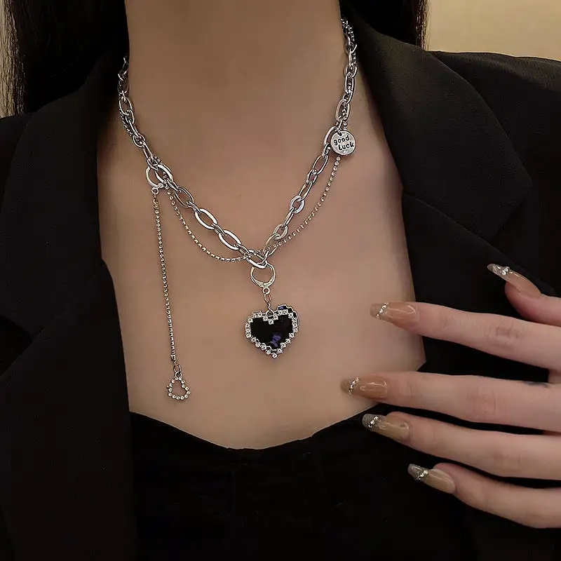 Punk Heart Pendant Necklace MK18793