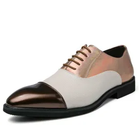 Purple white cap oxford dress shoe