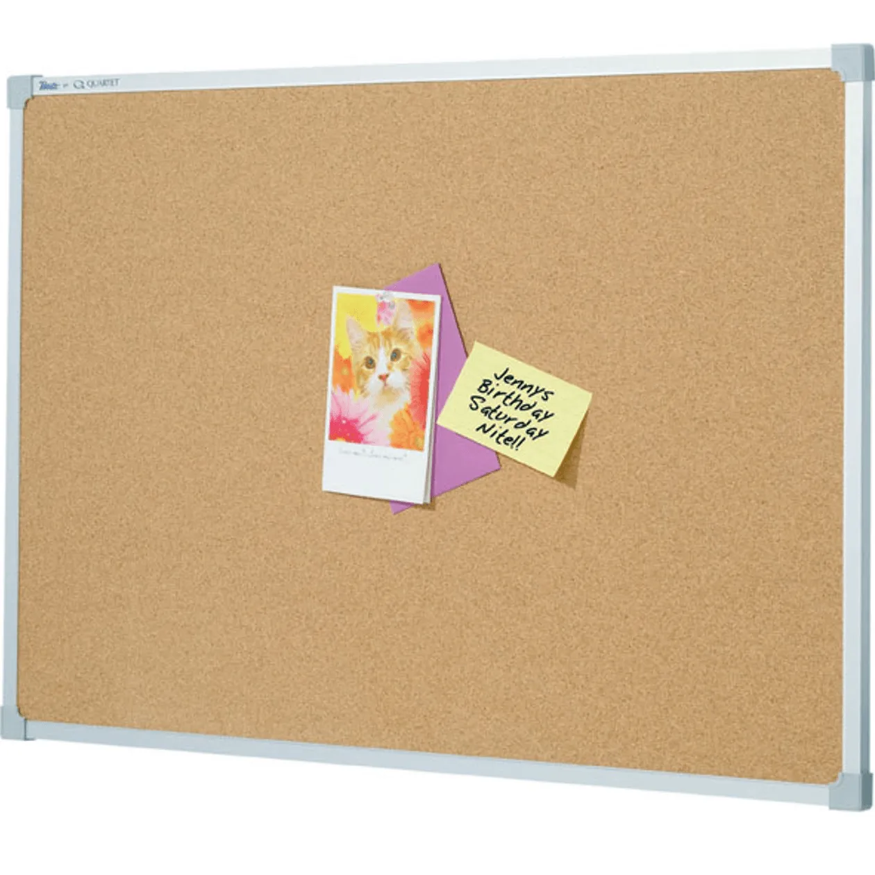 Quartet Corkboard Aluminium Frame 900x600mm Cork Pin Sign Board