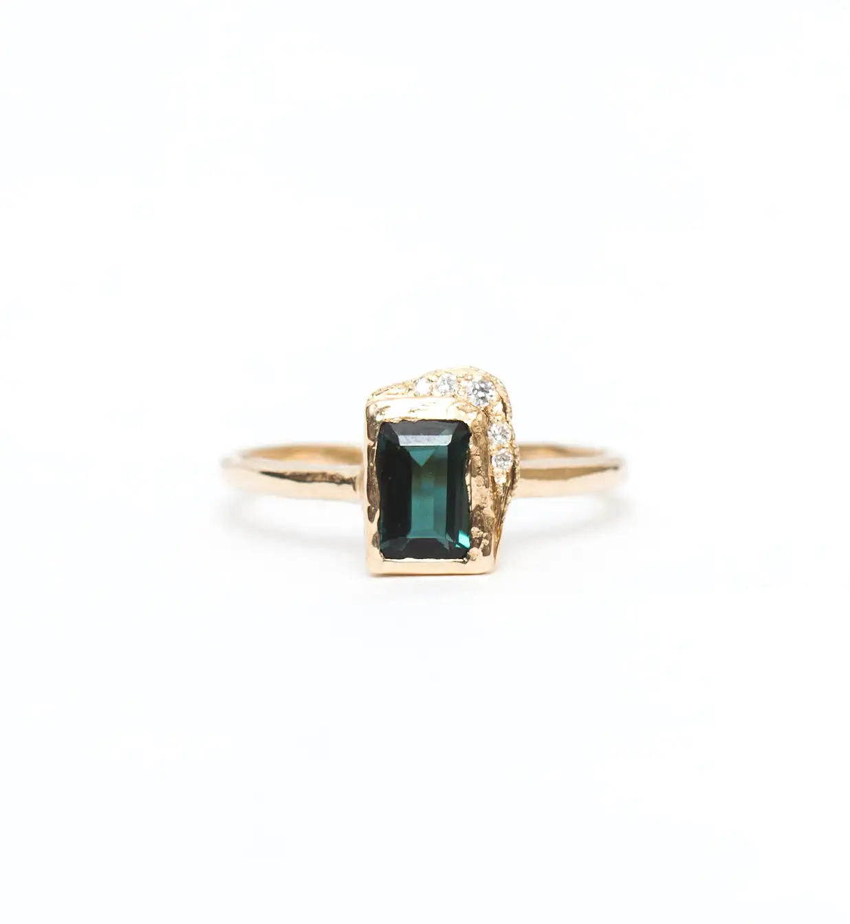 Reflection North-South Green Tourmaline Ring