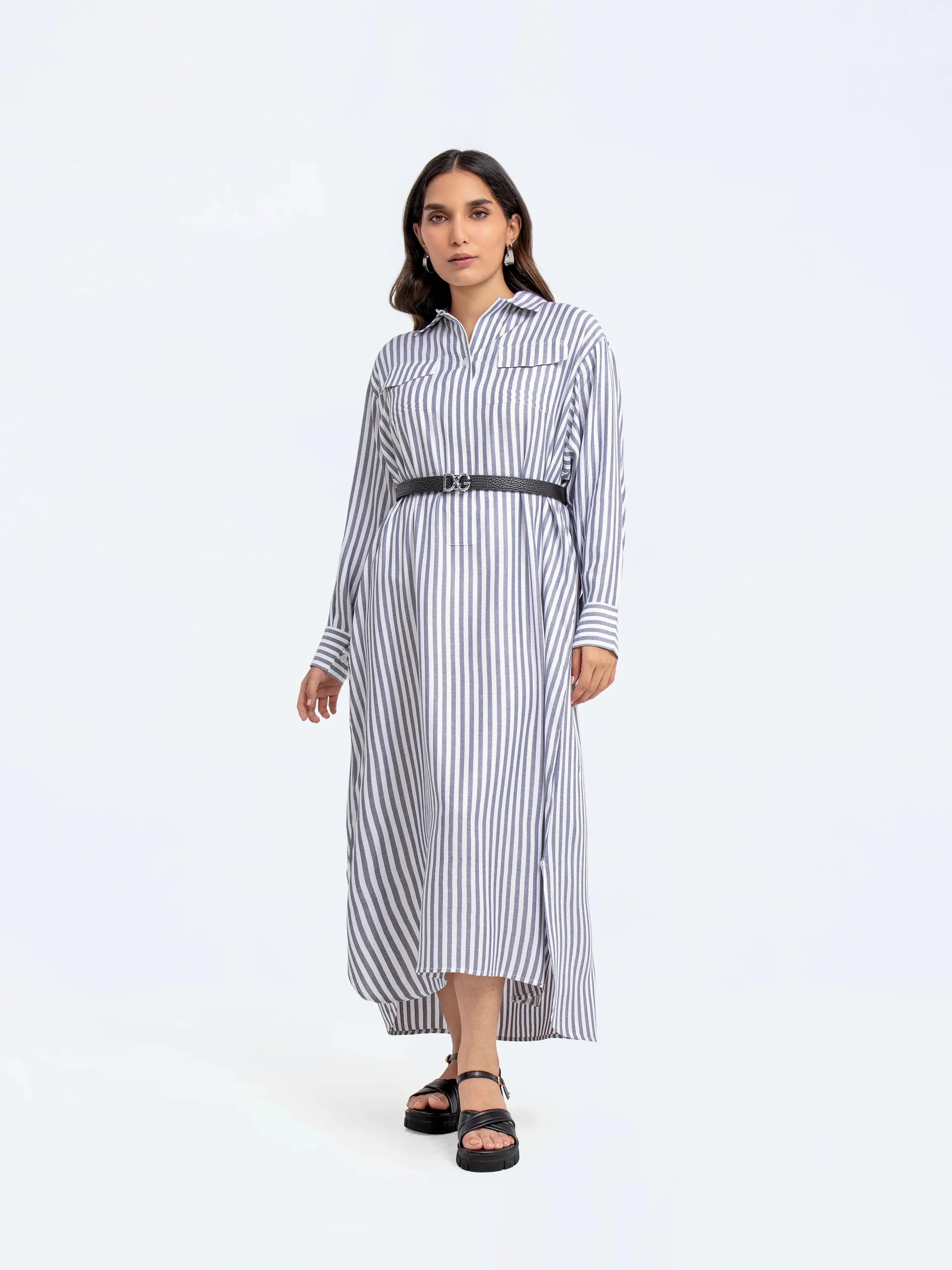 Relaxed Fit Long Dress Shirt - FWTD24-007