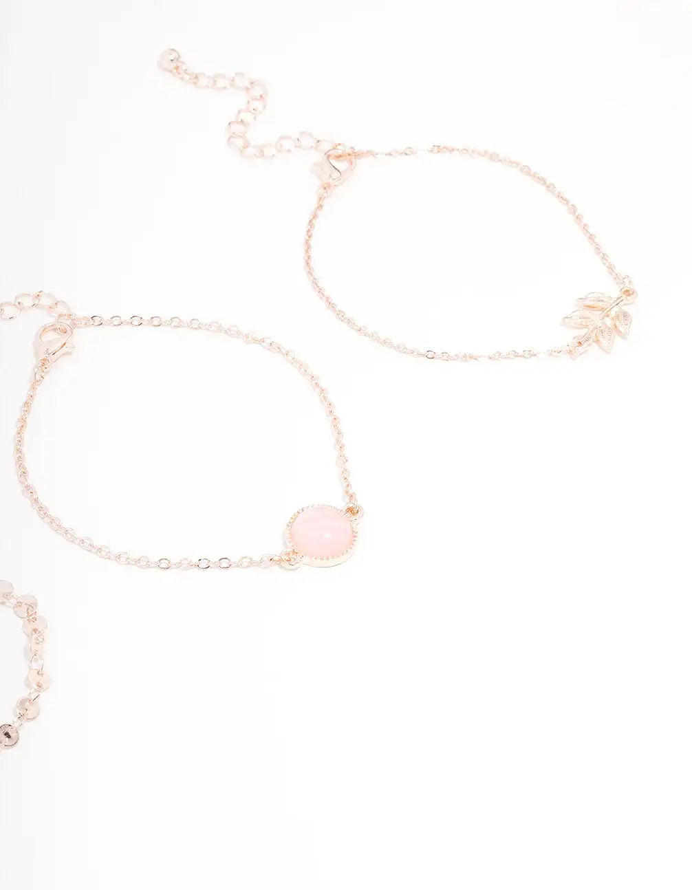 Rose Gold Diamante Tassel Bracelet 4-Pack