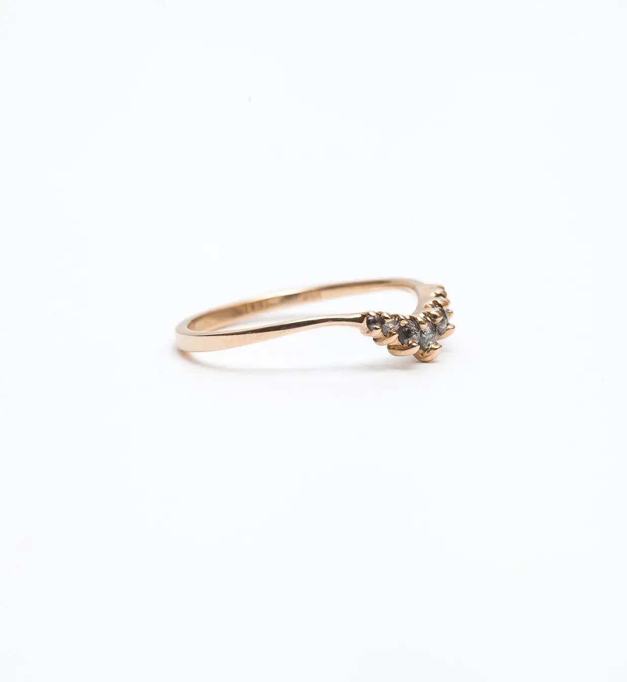 Salt & Pepper Diamond Beacen Ring