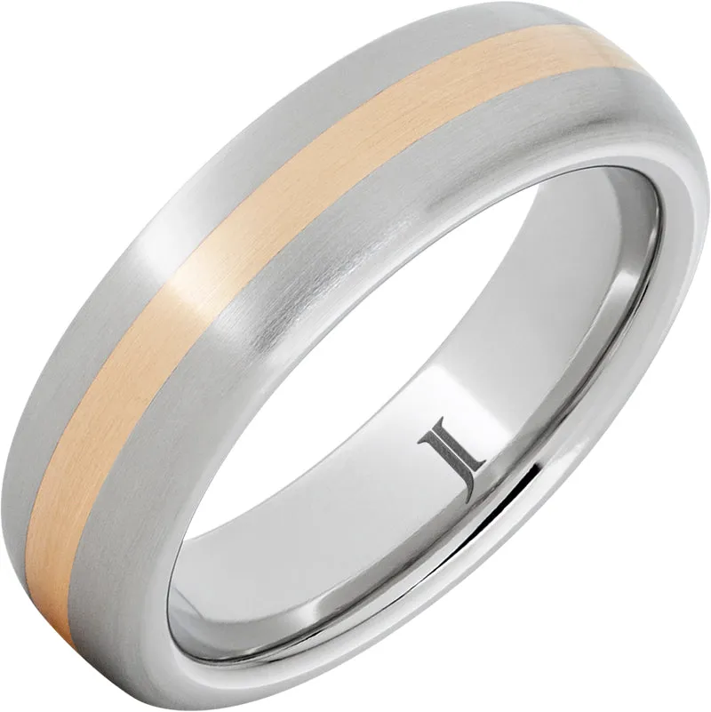 Serinium Ring with 14K Yellow Gold Inlay