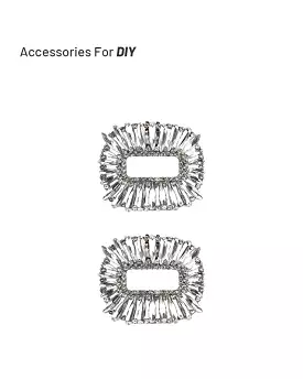 Sliver Oval Diamond Buckle