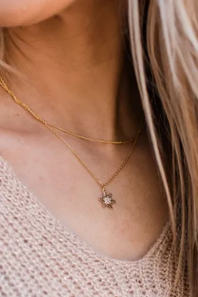 Snowfall Feelings 2-Tier Necklace- Gold