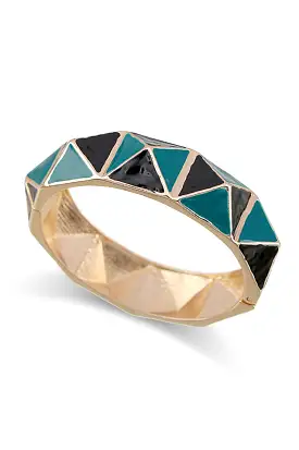 SO EDGY BANGLE BLACK & EMERALD