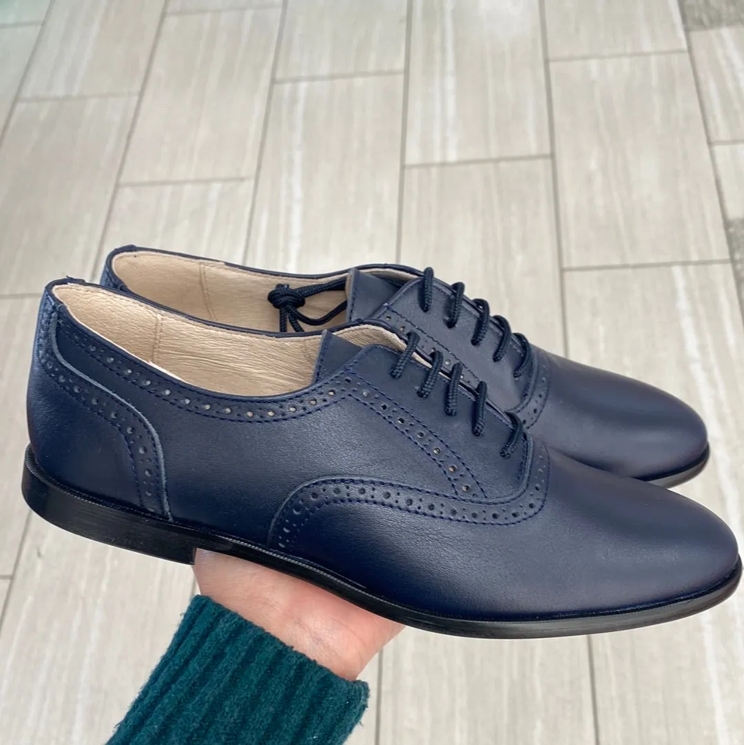 Spain+Co Navy Leather Dress Shoe