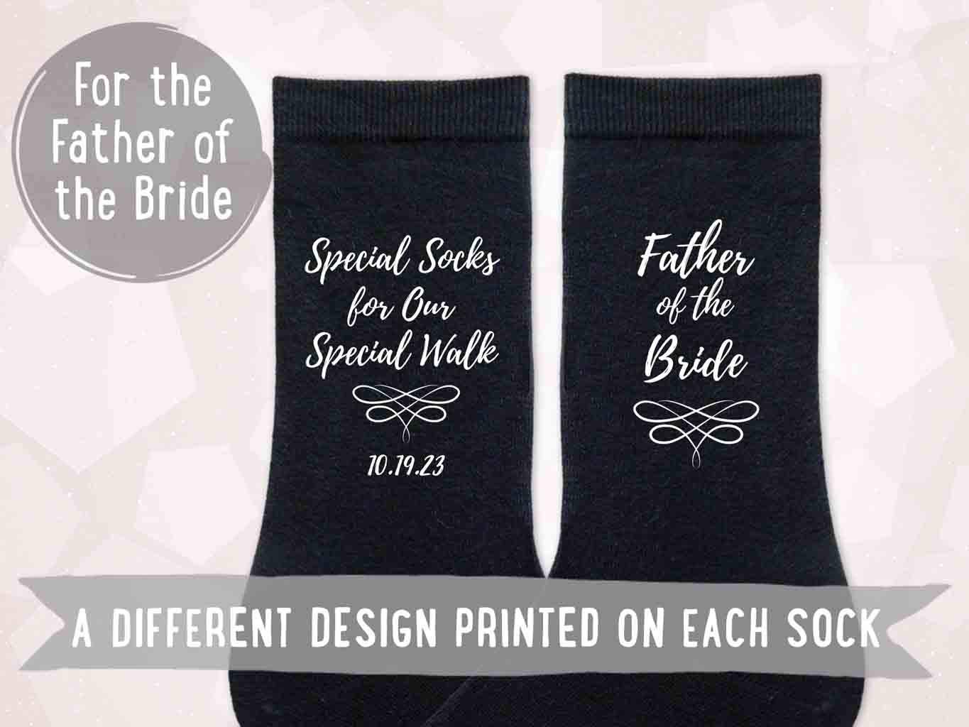 Special Socks for a Special Walk, Father of the Bride Socks