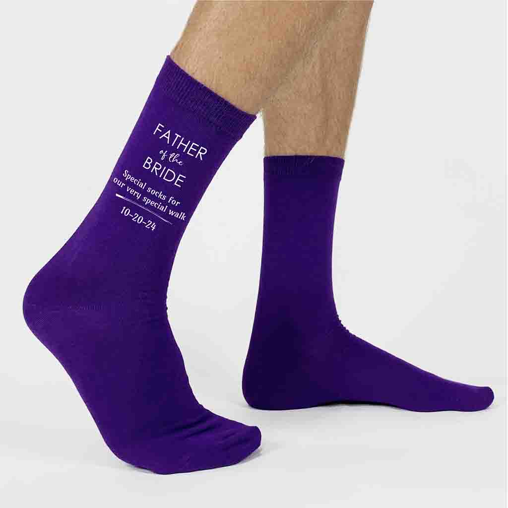 Special Walk Wedding Socks for the Father of the Bride