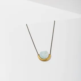 Sun and Moon Necklace : Brass / Opalite