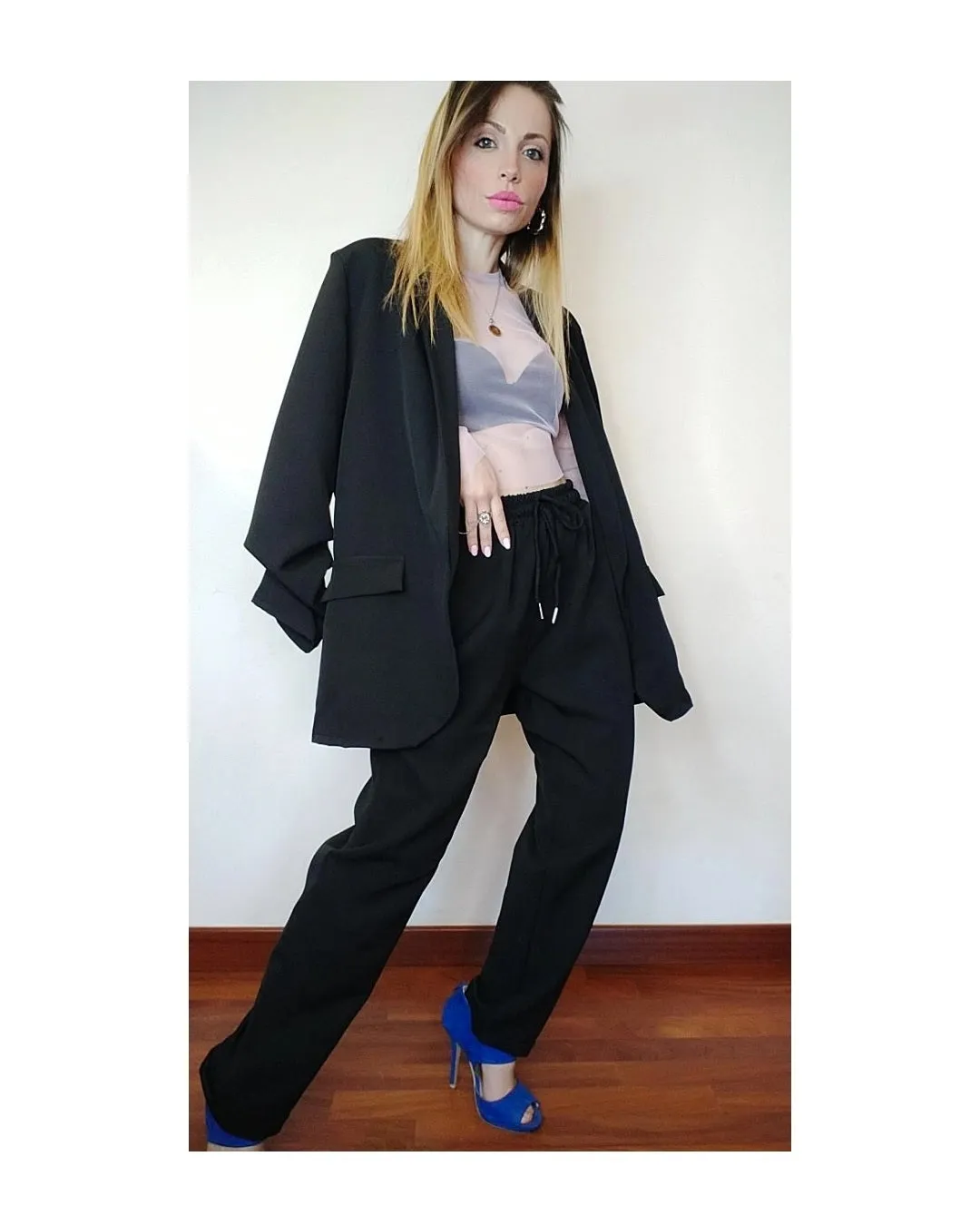 Tailleur blazer taglio maschile & pantalone dritto jogger!