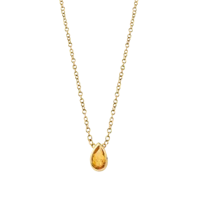 Teardrop Necklace - Citrine / 14k Yellow Gold