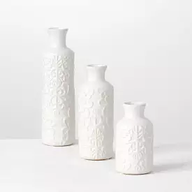 Textured Bottle Vase Set Of 3