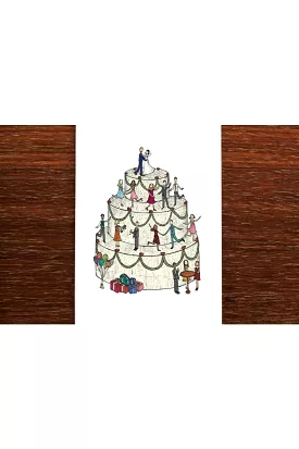 The Nonsense Maker - Greeting Card - Wedding Cake Bride Groom