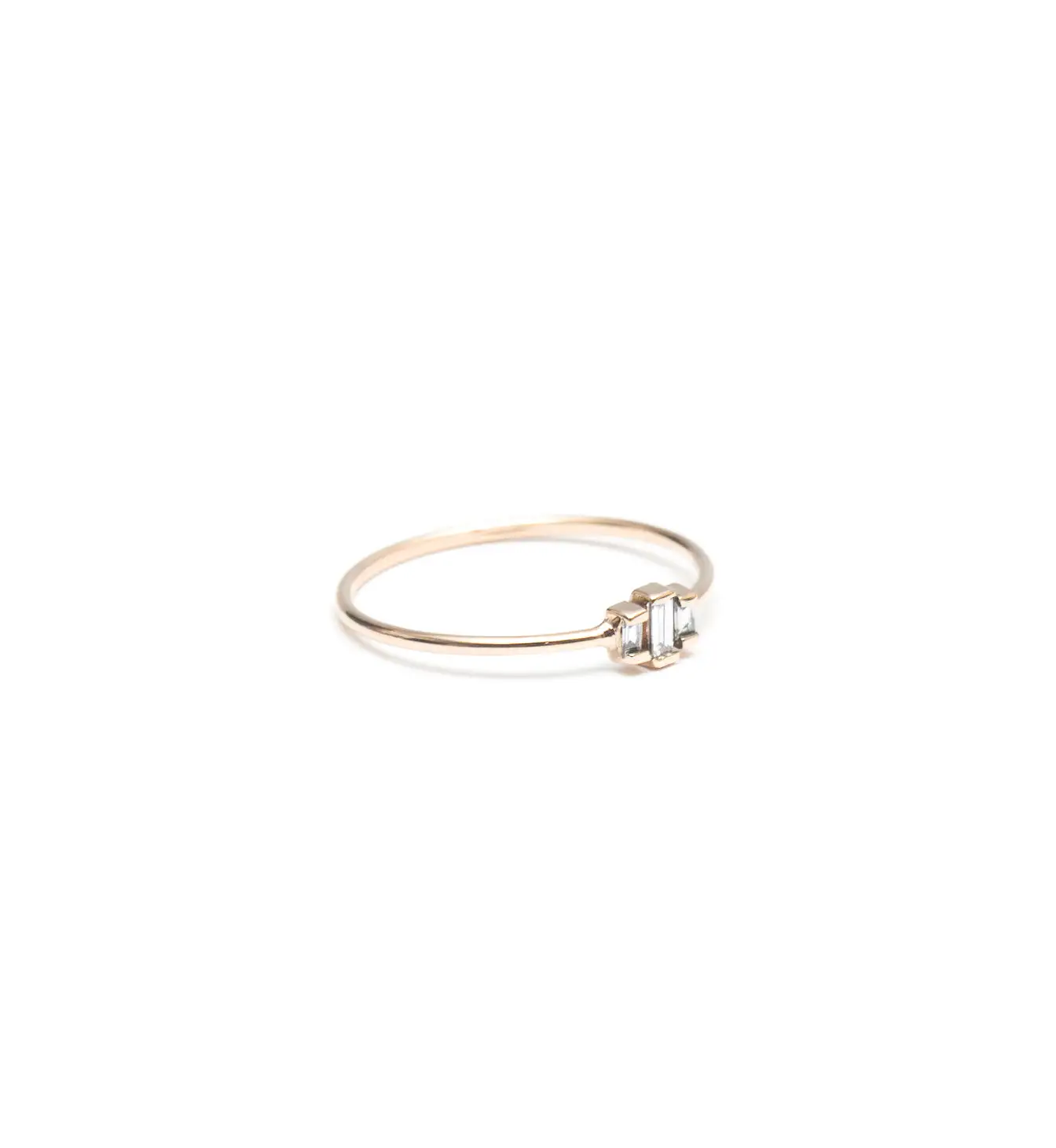 Three-Stepped Baguette Ring