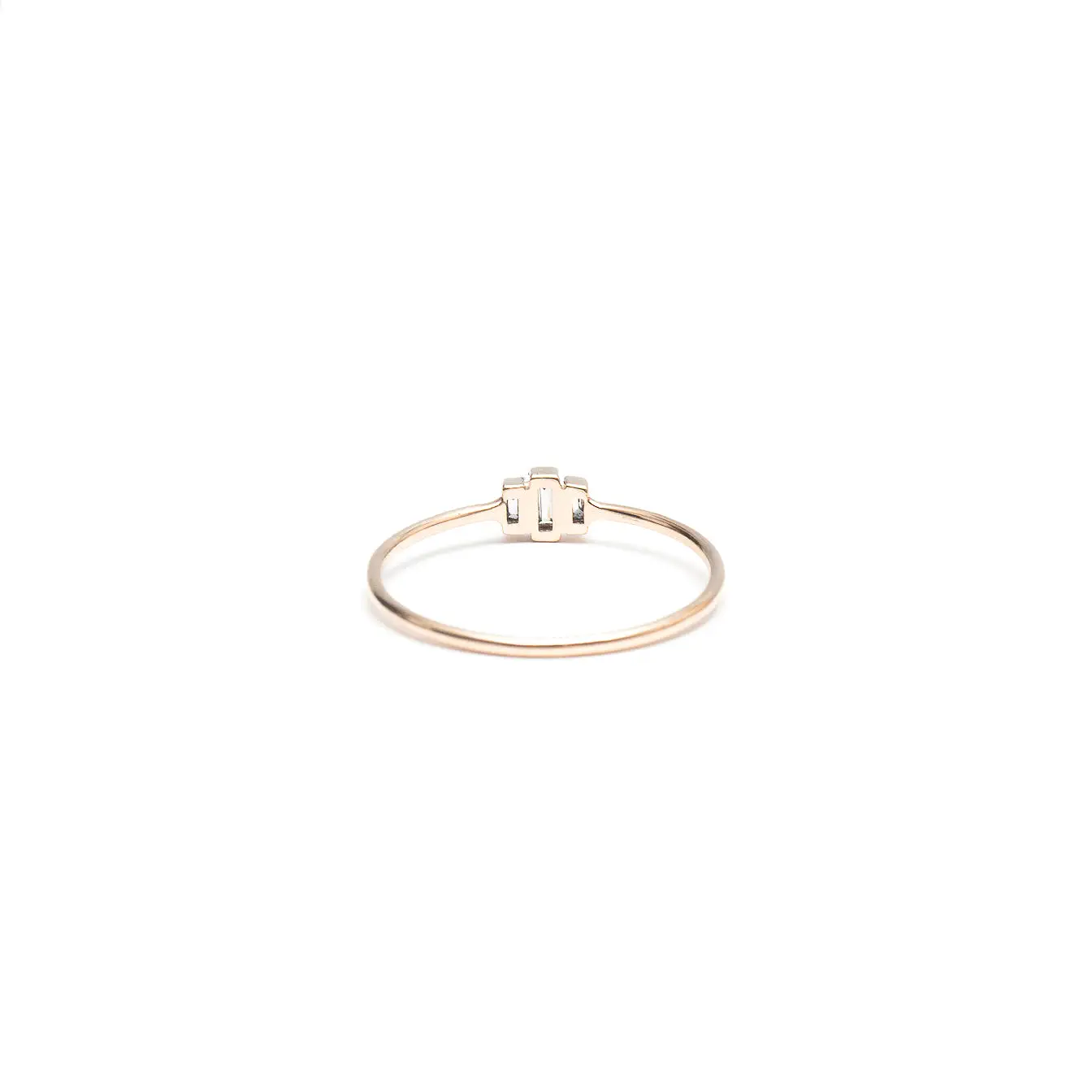 Three-Stepped Baguette Ring