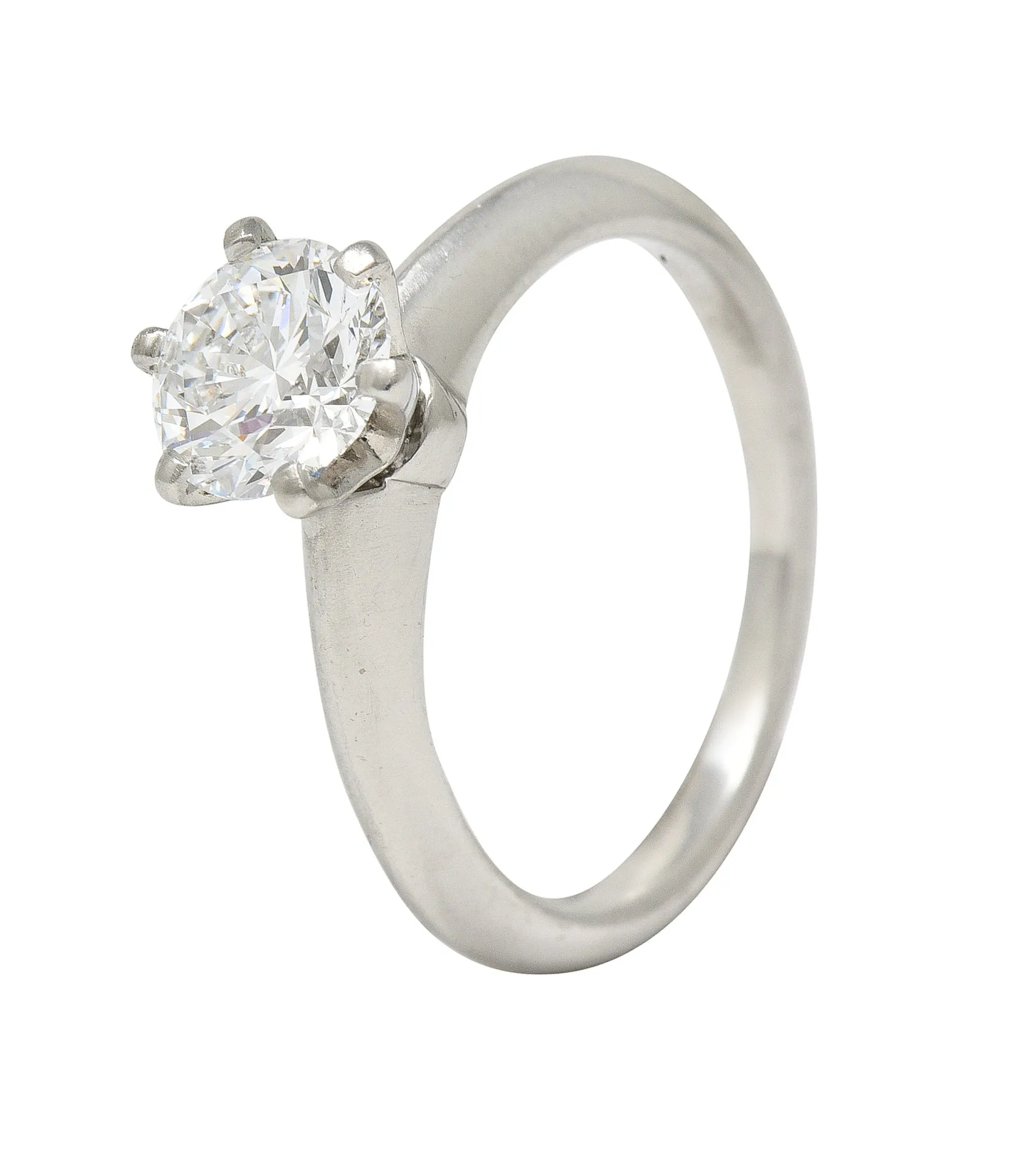 Tiffany & Co. Mid-Century 1.06 CTW Transitional Cut Solitaire Diamond Engagement Ring GIA