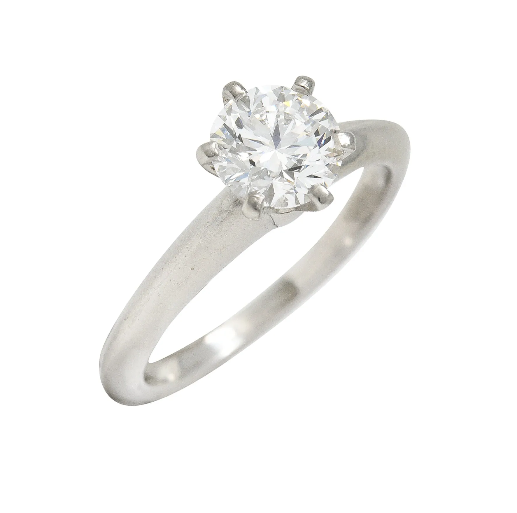 Tiffany & Co. Mid-Century 1.06 CTW Transitional Cut Solitaire Diamond Engagement Ring GIA